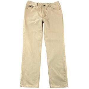 Lee Men’s Khaki Straight Leg Jeans 38x32 Beige Tan Classic Fit Denim Pants 38x32